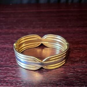 1980’s Vintage Gold & Silver Women's Cuff/Hinge Bracelet